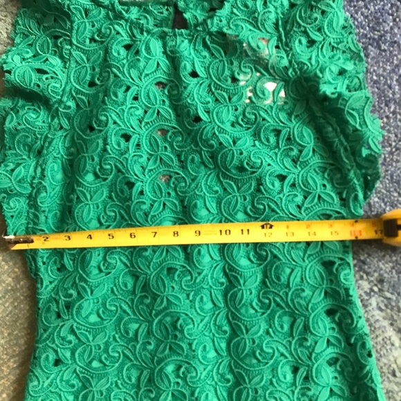 Zara Green Lace Dress NWT - Picture 9 of 11